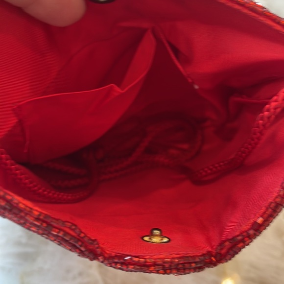 Vintage Red Beaded Purse - Picture 5 of 7
